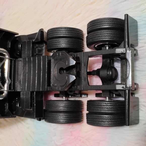 Peterbilt New Ray Truck Trailer W Chrome Rims & Logo Legendary Black - Picture 11 of 15